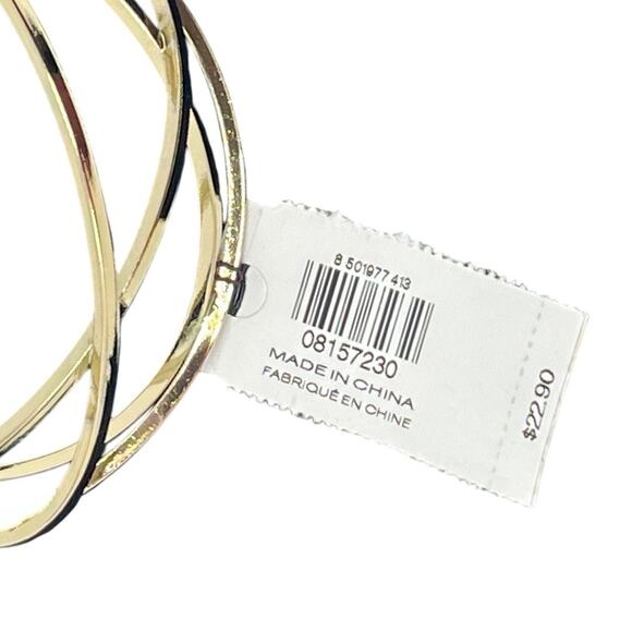 Express Gold-Tone Interlocking Bangle Bracelet NWT - Picture 3 of 4